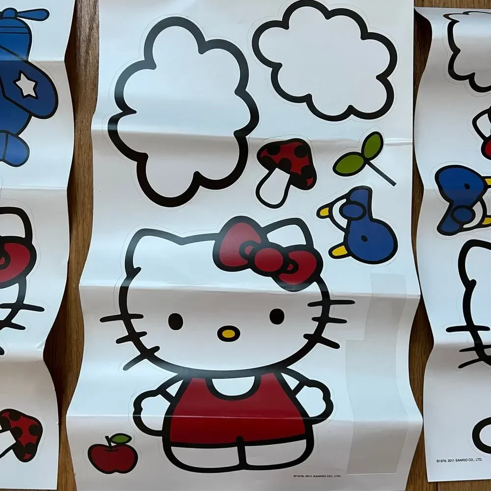 Hello Kitty Large Vinyl Wall‎ Decal Sticker Sheets Sanrio Retro 2011 9